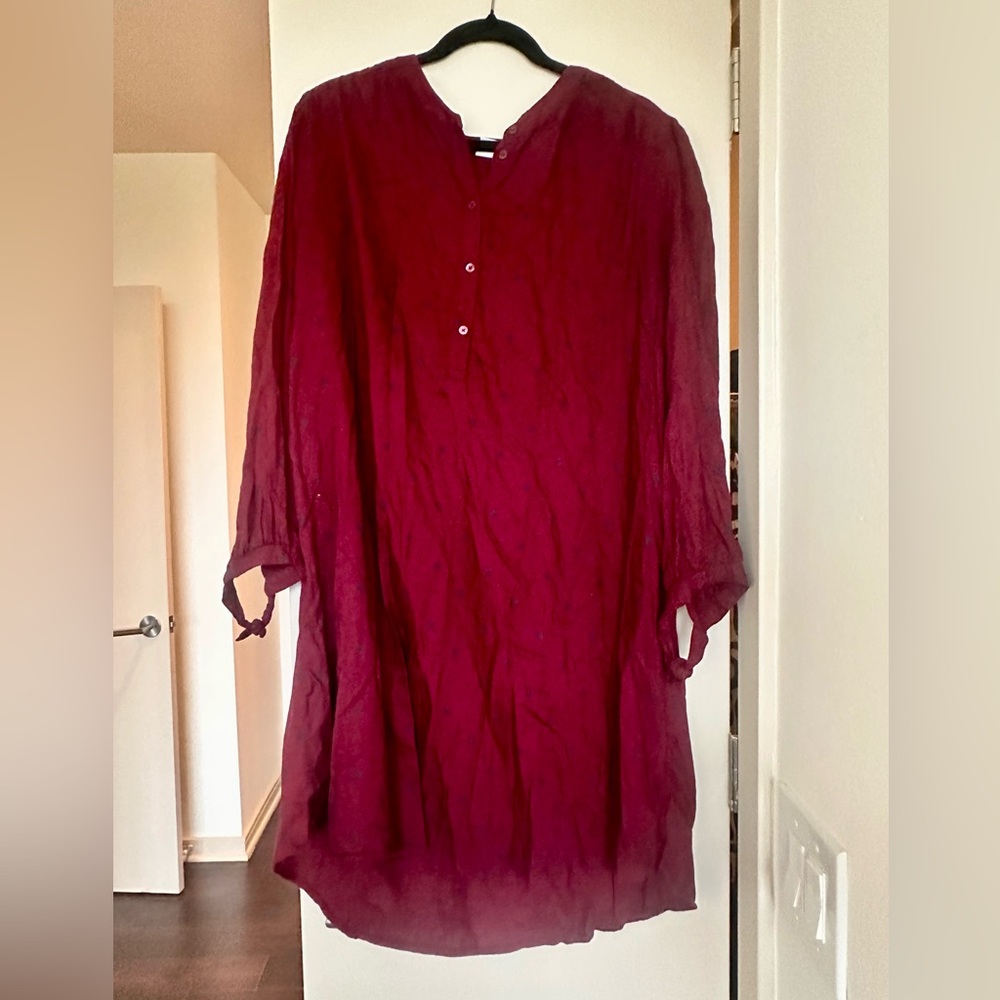 Old Navy Burgundy Midi Dress